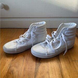 Vans White High-Top Canvas Sneakers